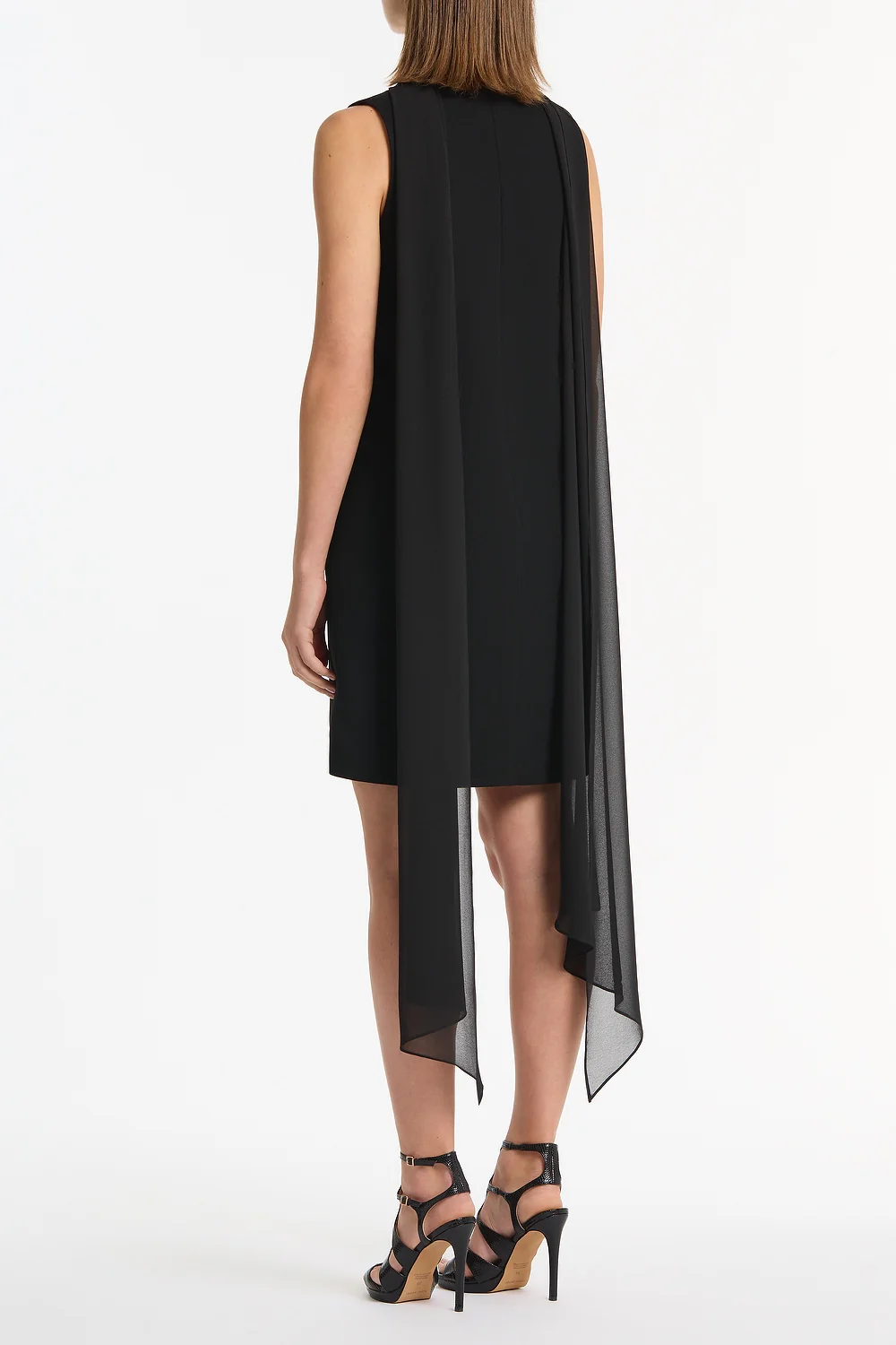 BLACK GEORGETTE SCARF - Image 3