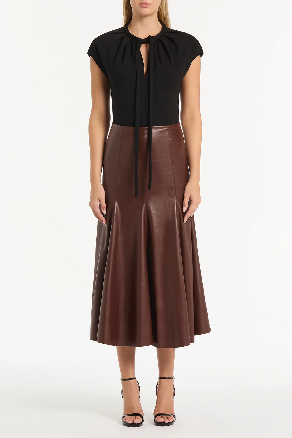 BLACK PONTE TIE DETAIL TOP