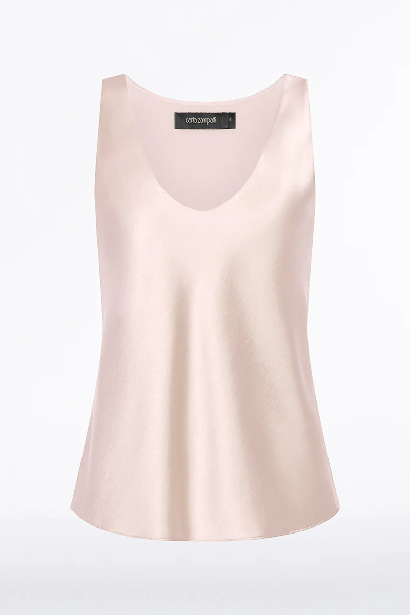 BLUSH LUSTRE SATIN SCOOP NECK CAMI - Image 4