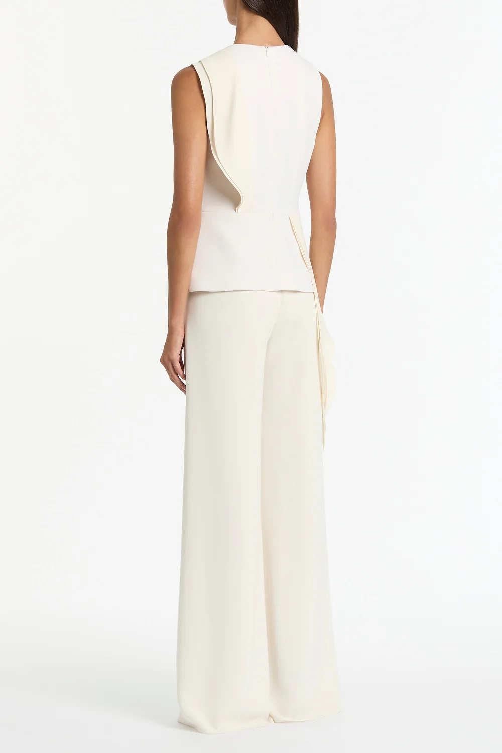 IVORY CREPE PETAL DETAIL TOP - Image 2