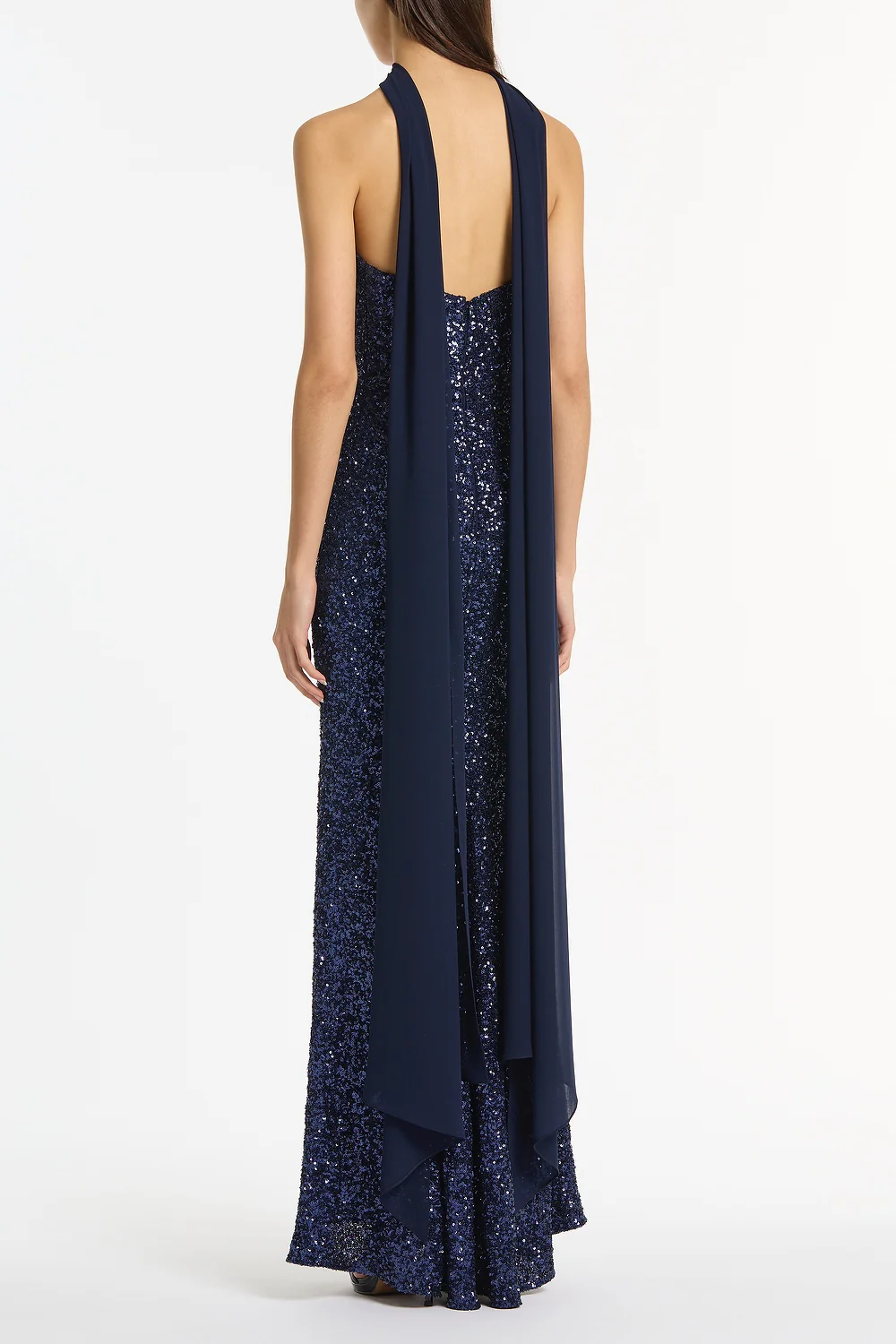 NAVY GEORGETTE SCARF - Image 3