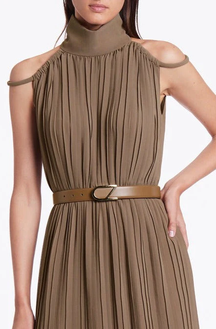 TAN LEATHER CZ LOGO BELT - Image 7